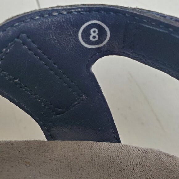 Skechers Women's Reggae Slim Takes Two Sandals Gray Blue Women's Size 8 - Picture 8 of 9